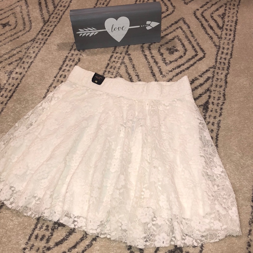 White Laced Hollister Skirt